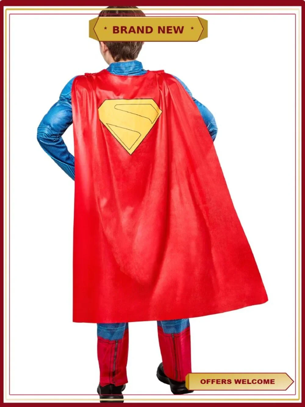 Rubies Superman Muscle Chest Halloween Costume Boys Size L 10/12